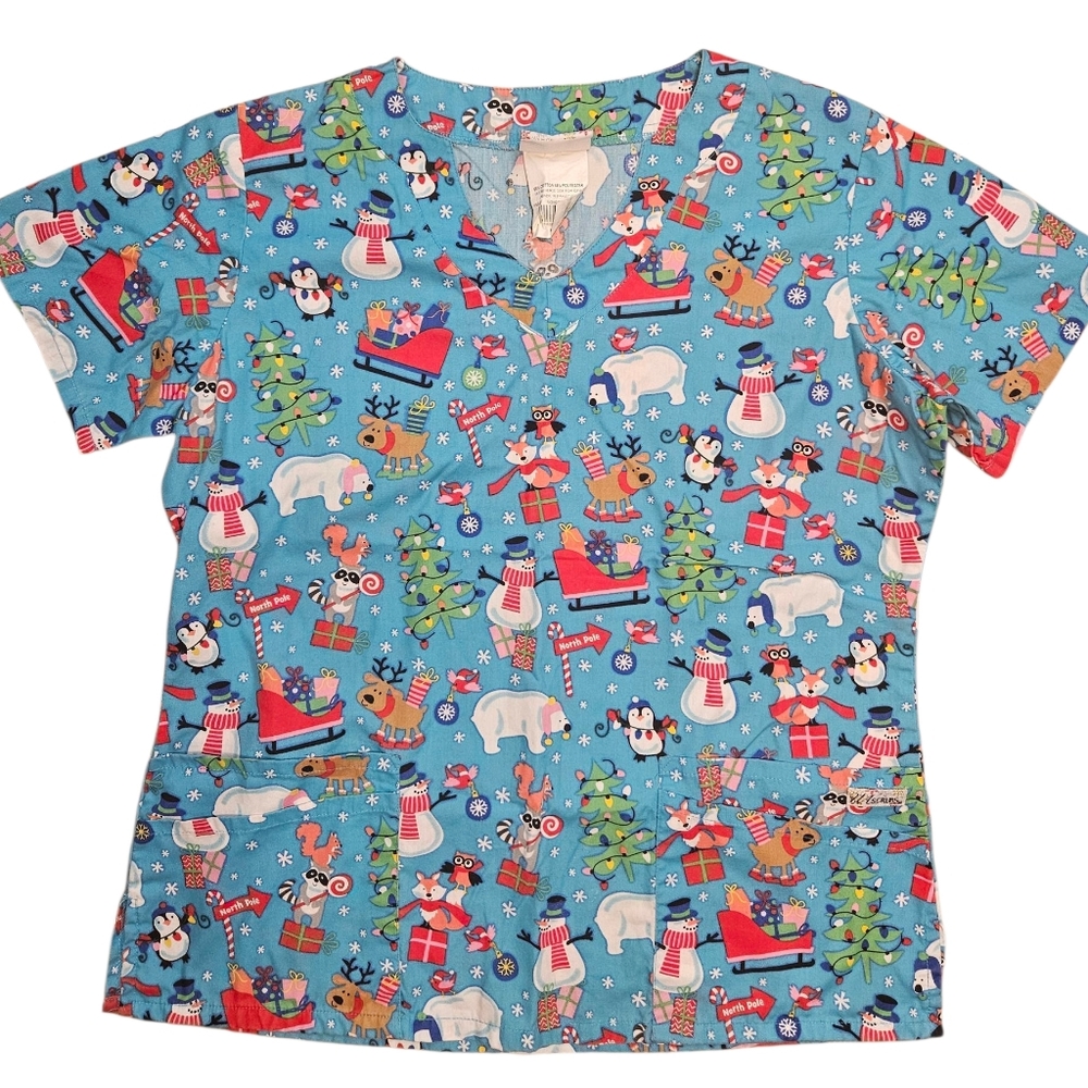 Xmas  Scrub Top
